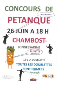 Pétanque 26 juin