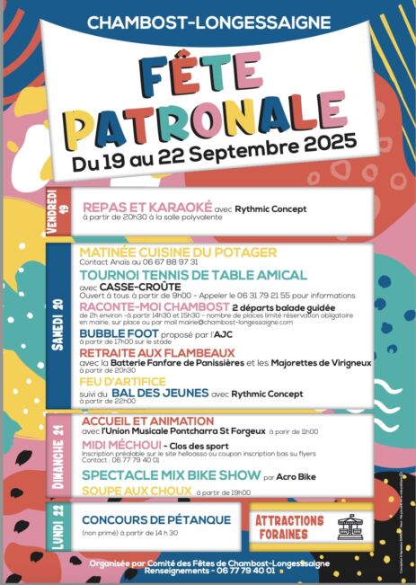 affiche fête patronale 2025