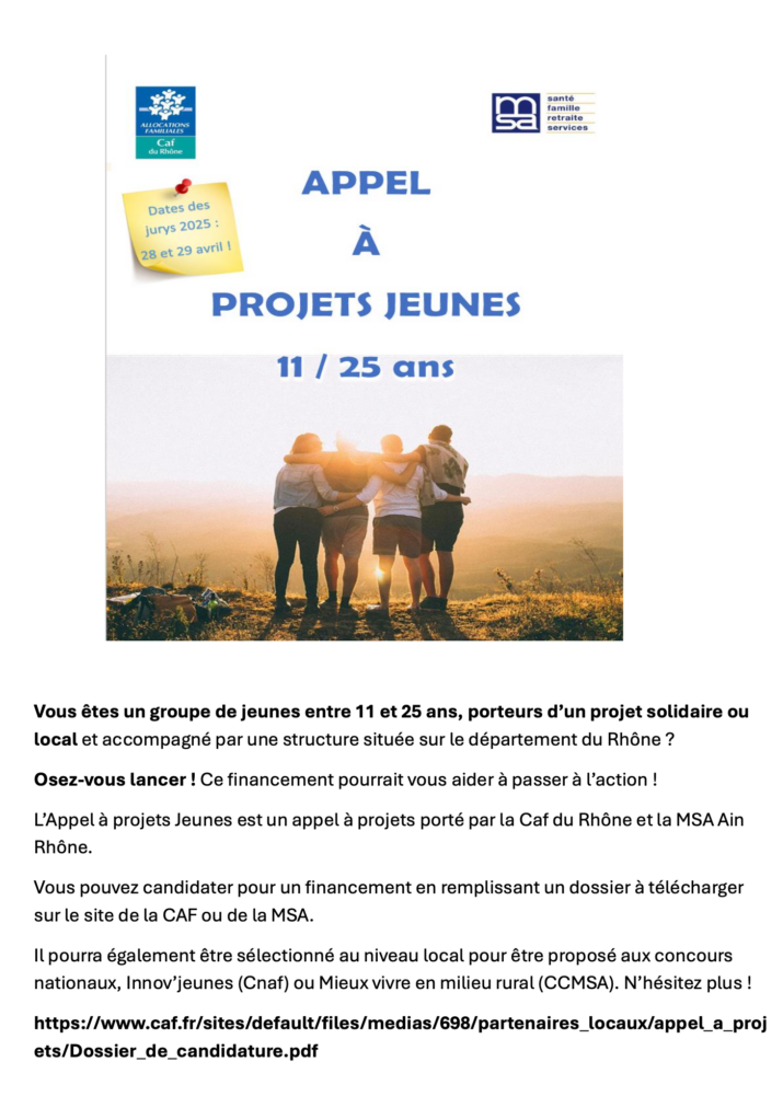 appel a projet caf et msa
