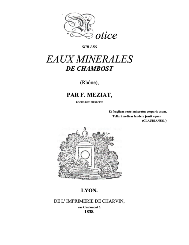 eaux minerales chambost patrimoine