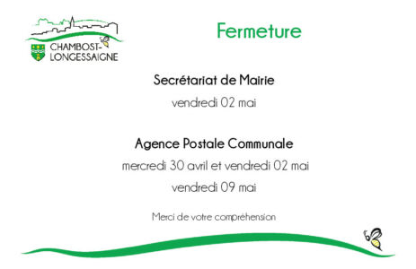 fermeture mai 2025