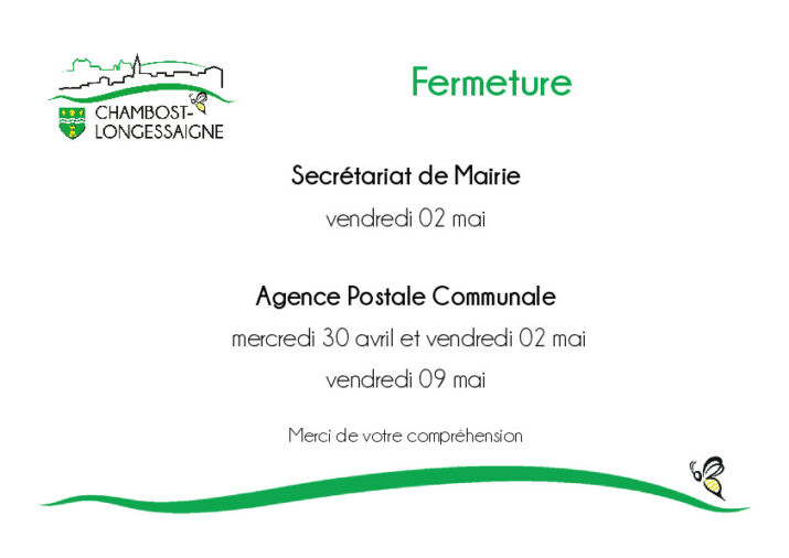fermeture mai 2025