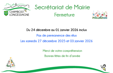 fermeture mairie fin 2025