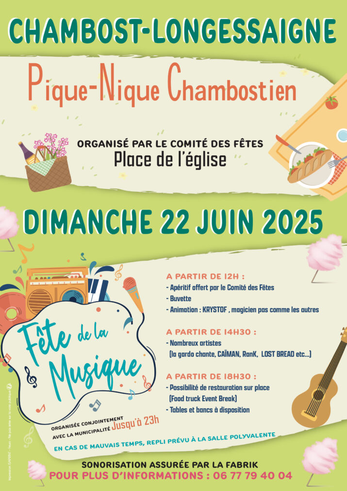 FETE DE LA MUSIQUE PIQUE NIQUE 2025