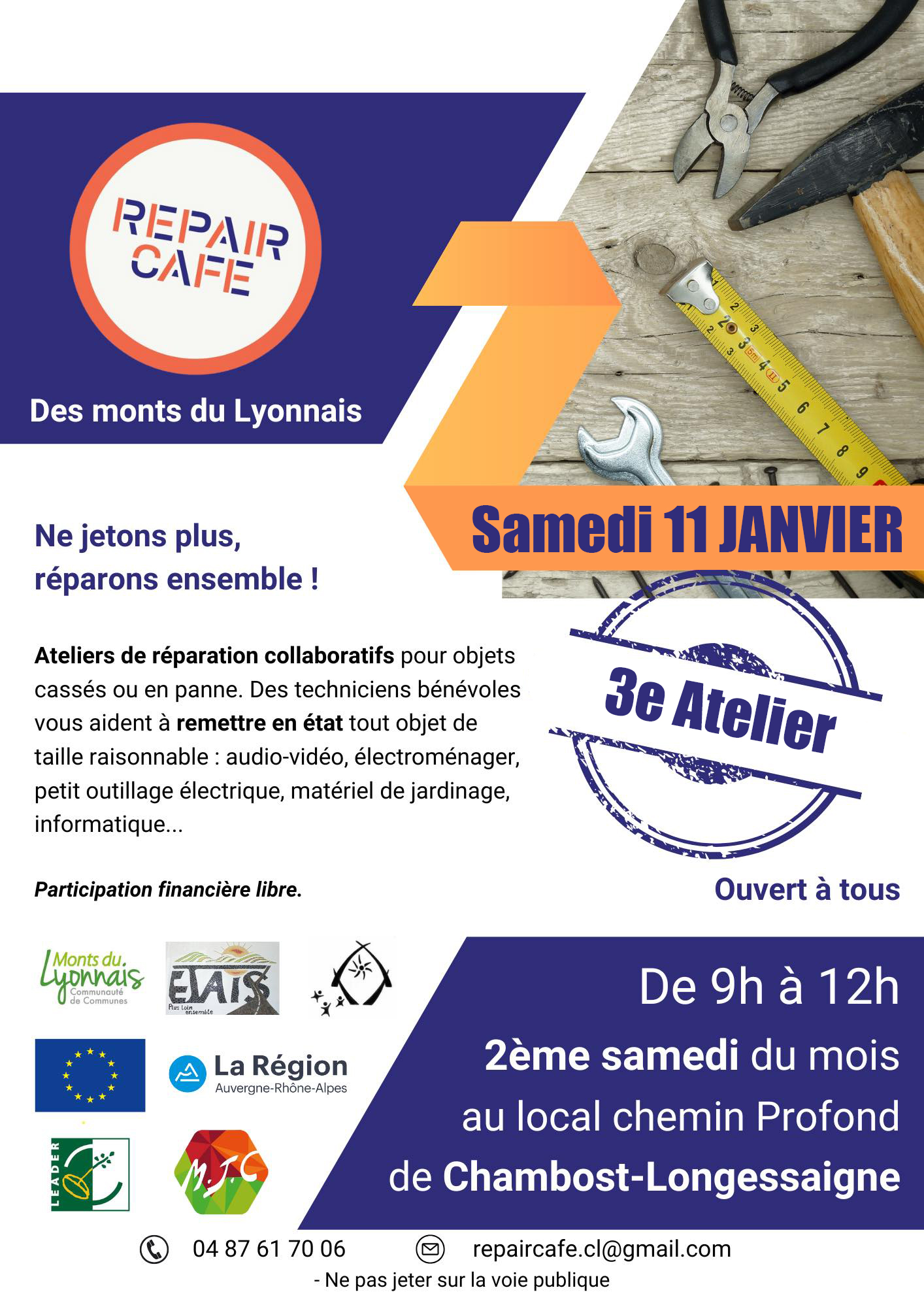 repair cafe 11 janvier