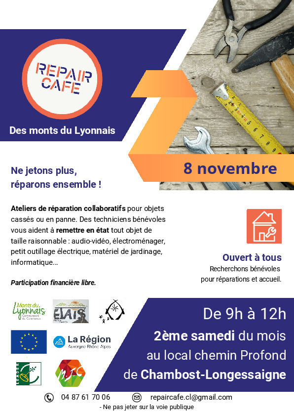 repair cafe 8 novembre 2025